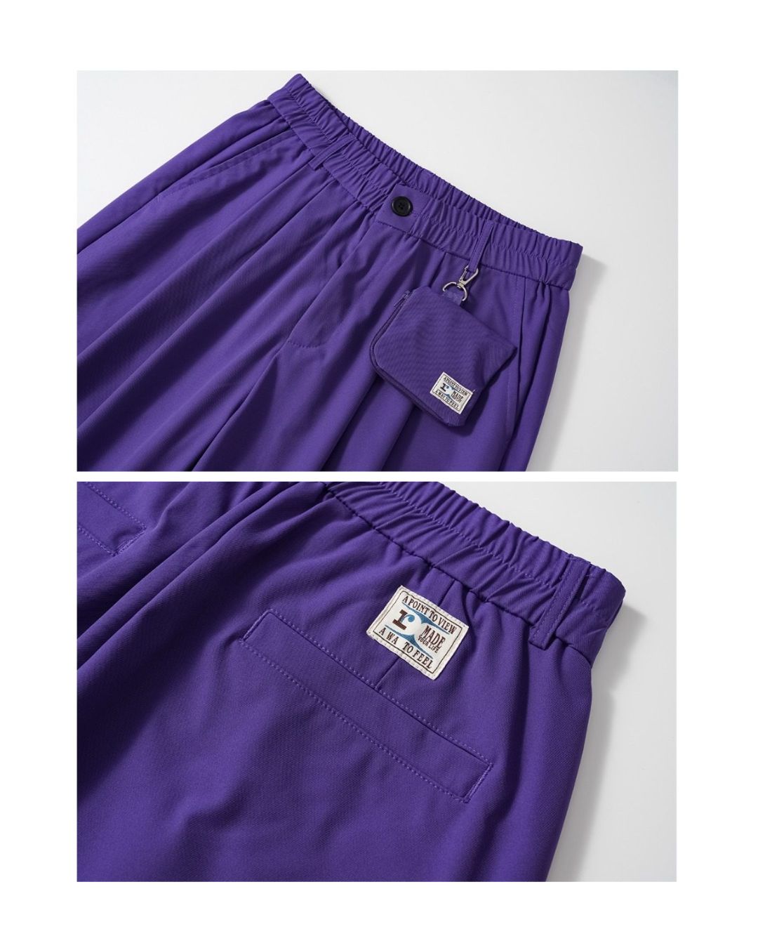 Casual Straight Pants With Mini Bag　PT034