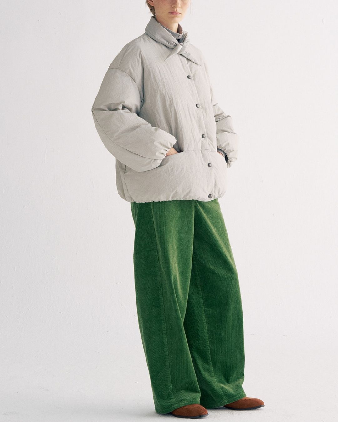 Detachable Scarf Puffer Down Jacket　JK080