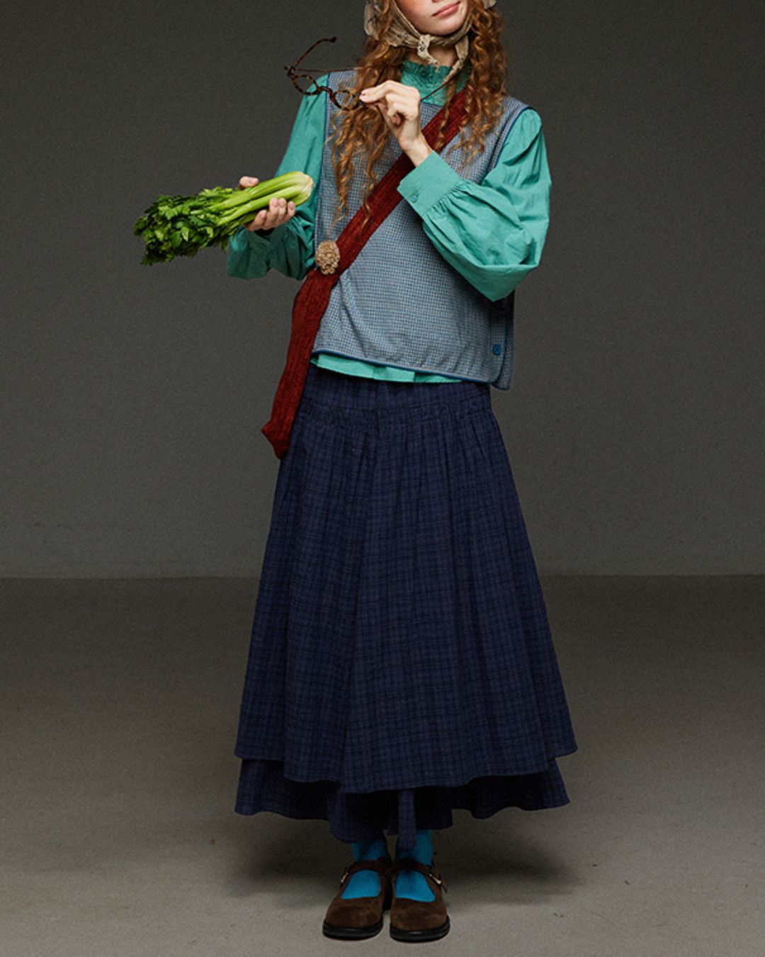 Side Button Check Vest　VT004