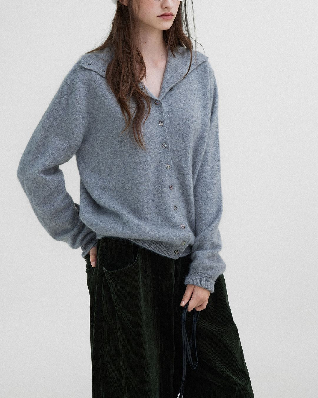 Wool Cashmere Knit Cardigan　KN038