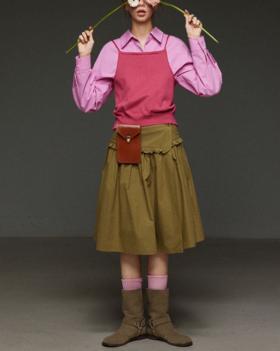 Back-open Camisole Knit Vest　KN033