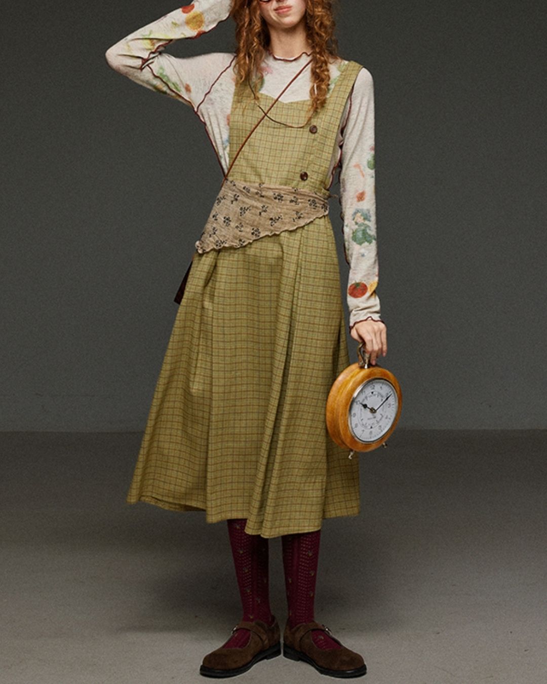 Mellow Frill Stitch Print T-shirt　LT011