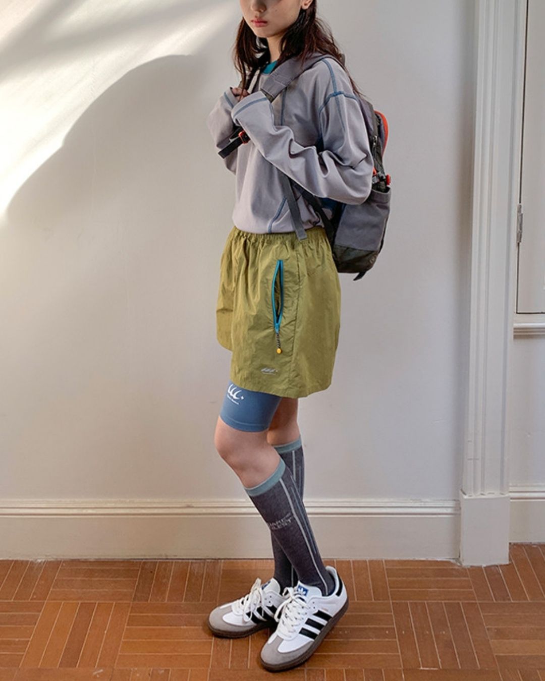 High-waisted Above-the-knee Fitness Pants　SP003