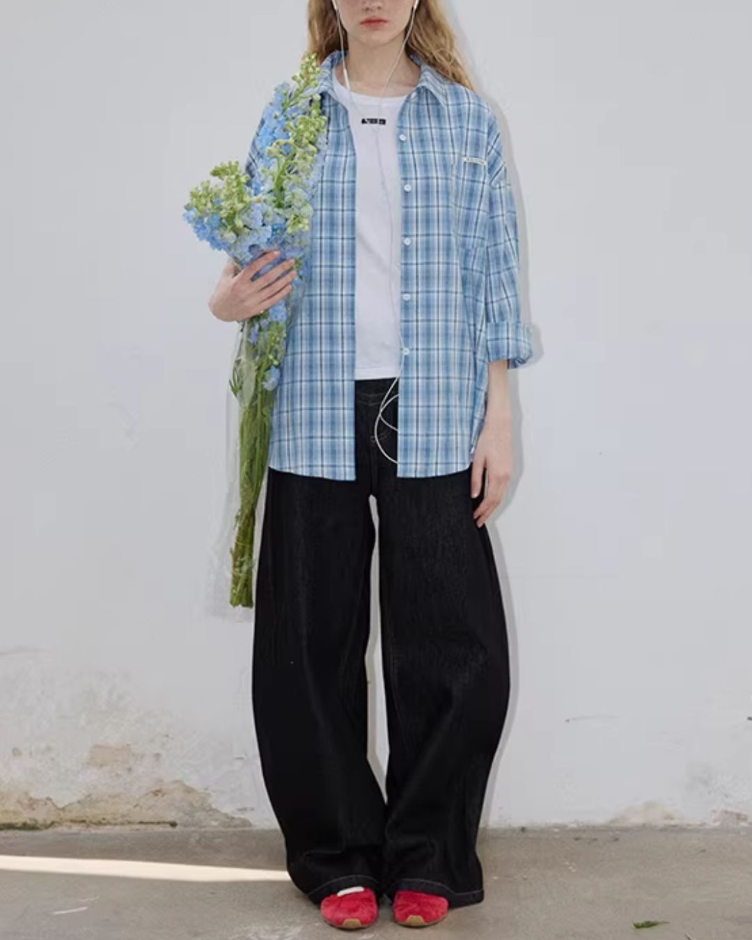 One-point Label Basic T-shirt　ST007