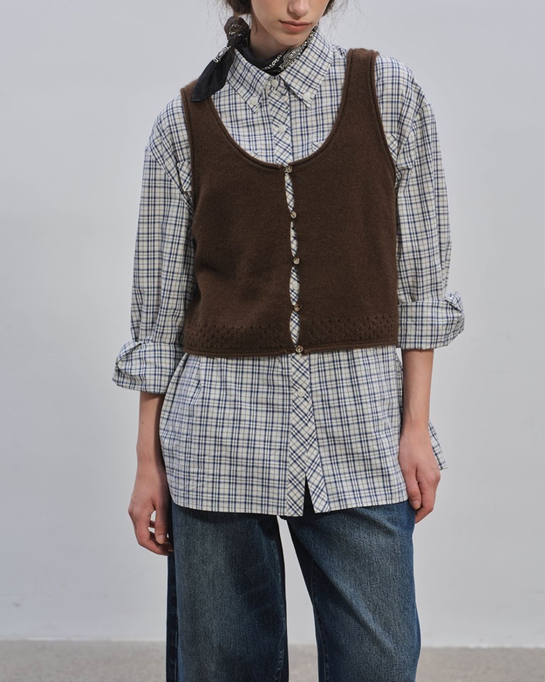 Retro Check Loose Shirt　LS024