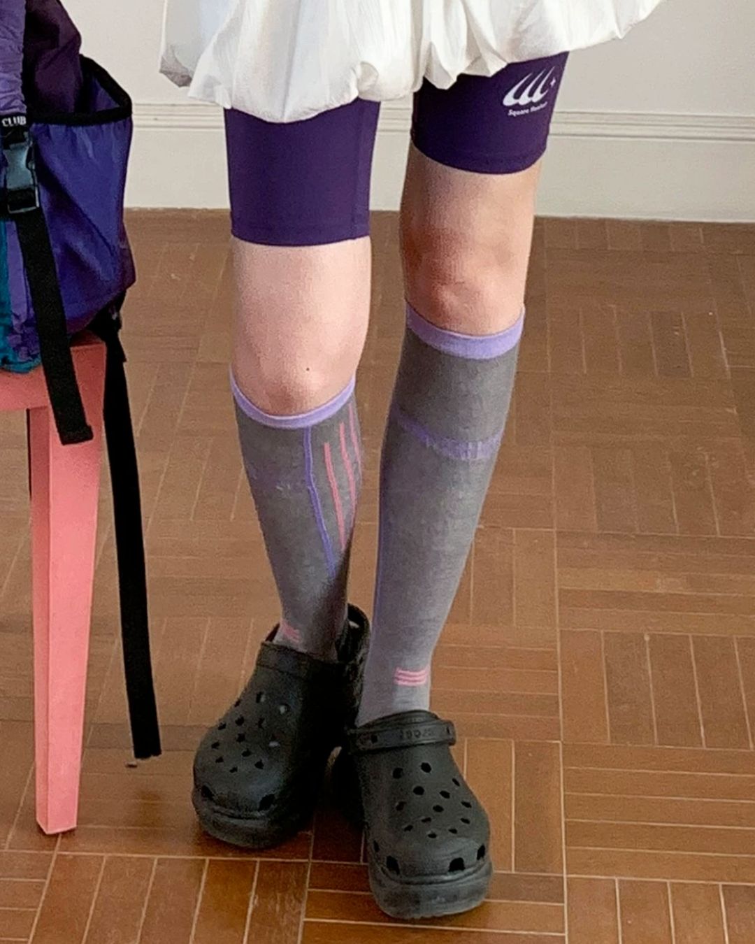 Color Block Sports Knee Socks　OR001