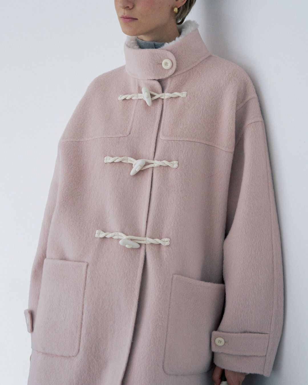 Stand Collar Duffle Check Coat　CT031