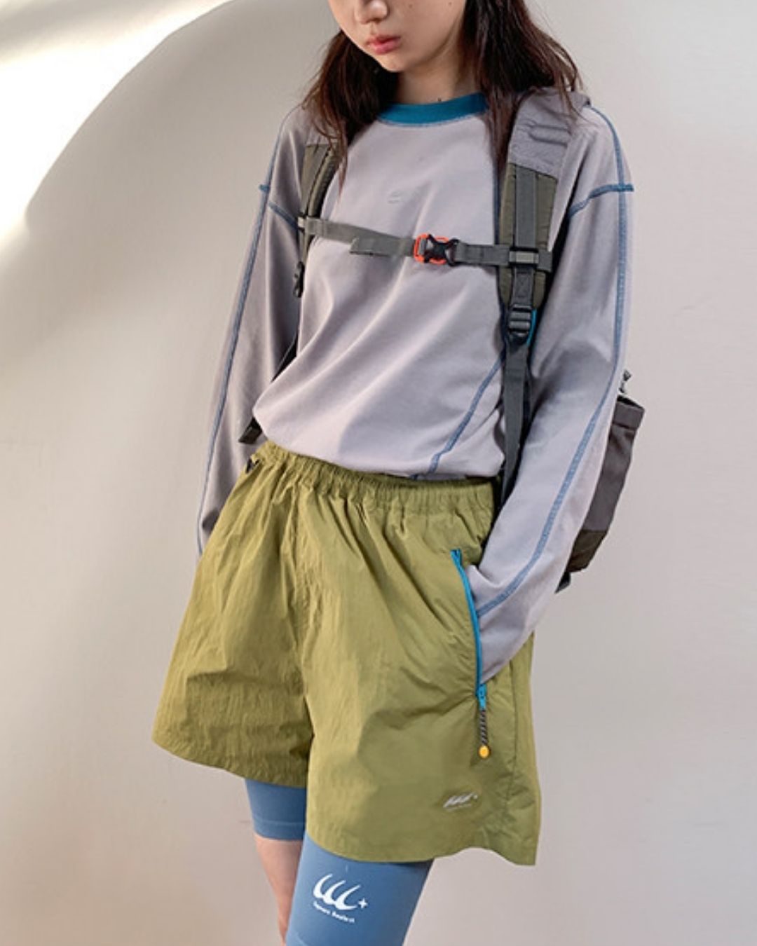 High-waisted Above-the-knee Fitness Pants　SP003