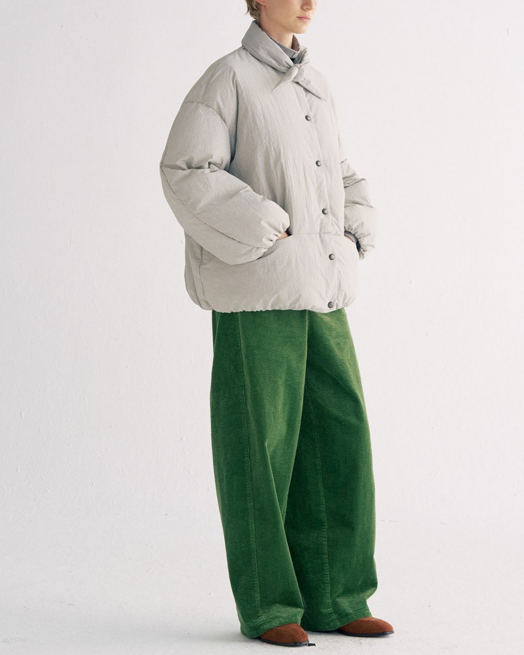 Detachable Scarf Puffer Down Jacket　JK080