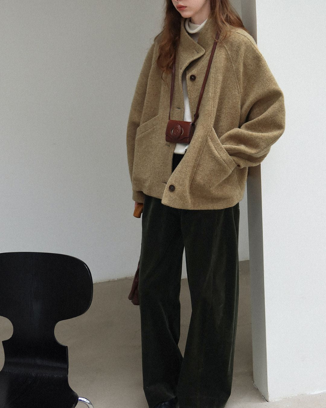 Stand-collar Wool Jacket　JK027