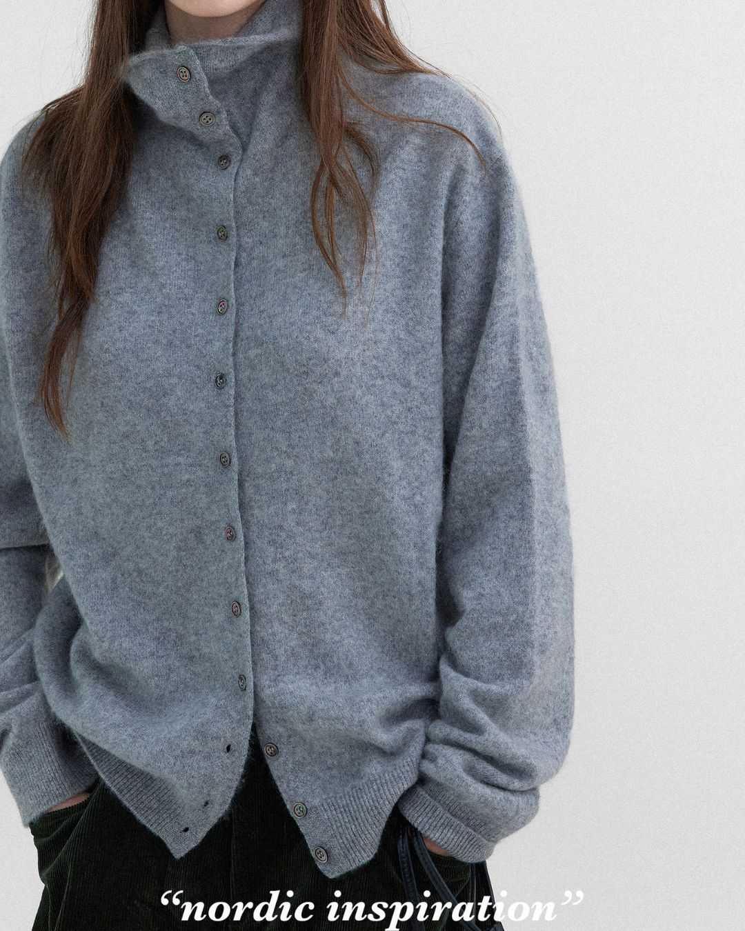 Wool Cashmere Knit Cardigan　KN038