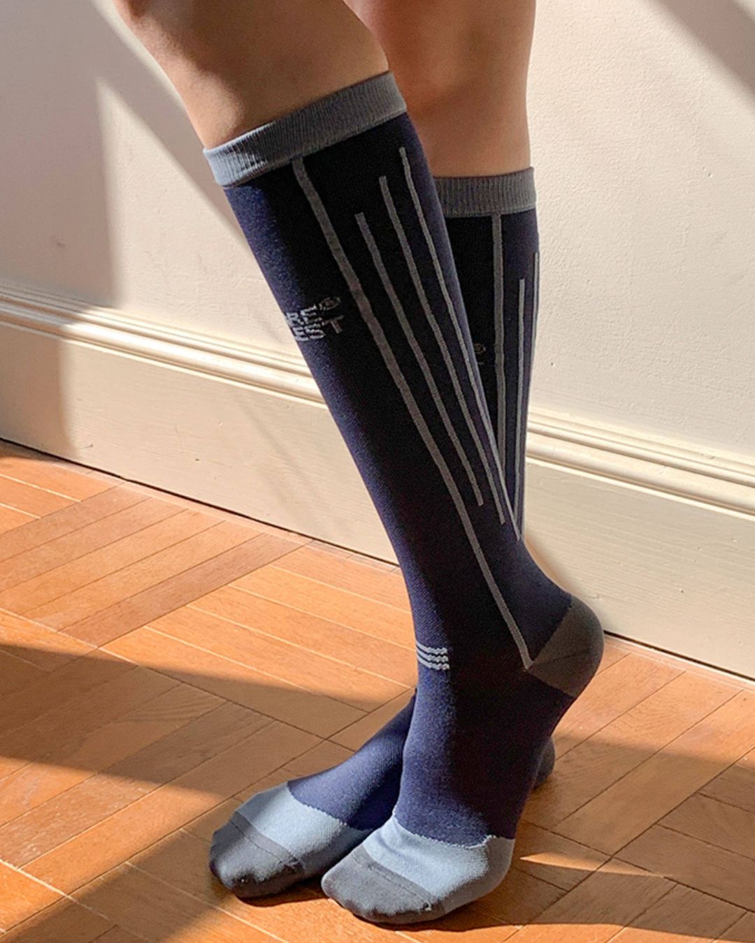 Color Block Sports Knee Socks　OR001