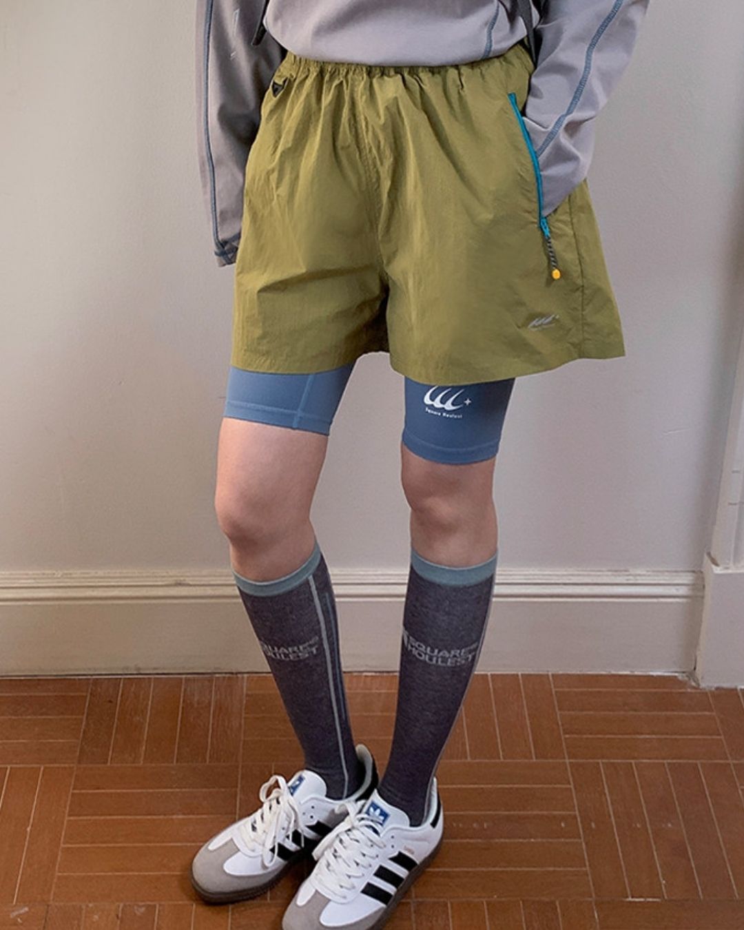 High-waisted Above-the-knee Fitness Pants　SP003