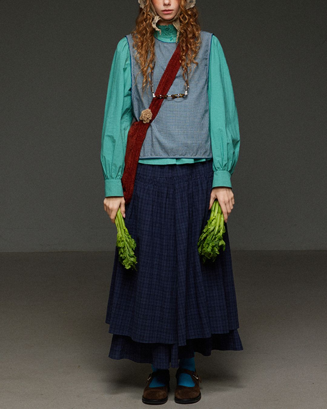 Side Button Check Vest　VT004