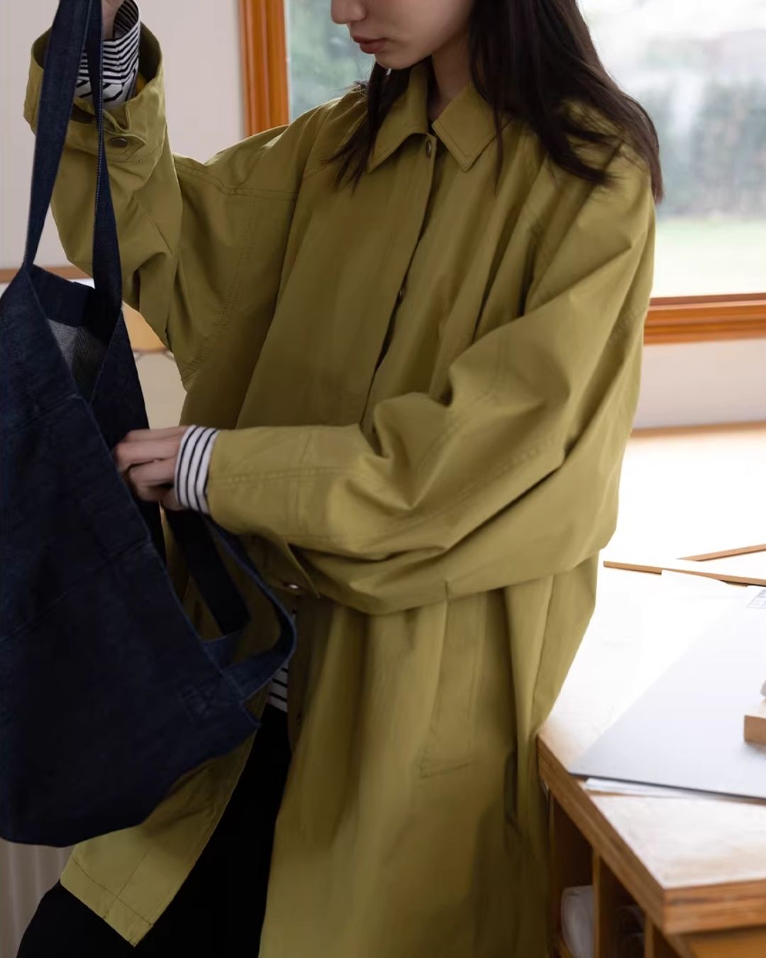 Water-repellent Single-breasted Coat　CT033