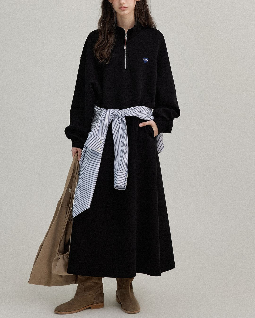 Heart Half-zip Sweat & Skirt　SW004