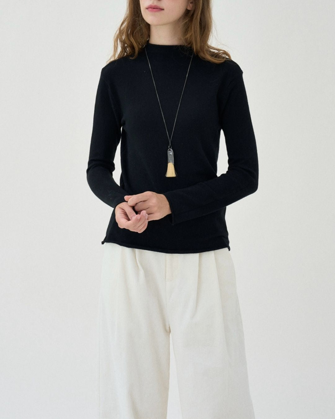 Mock Neck Seamless Knit　KN077