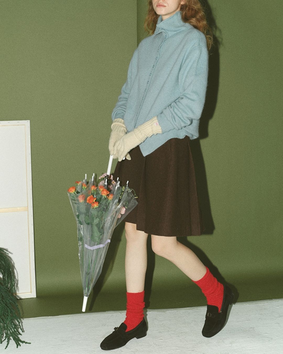 High-neck Knit Cardigan　KN074