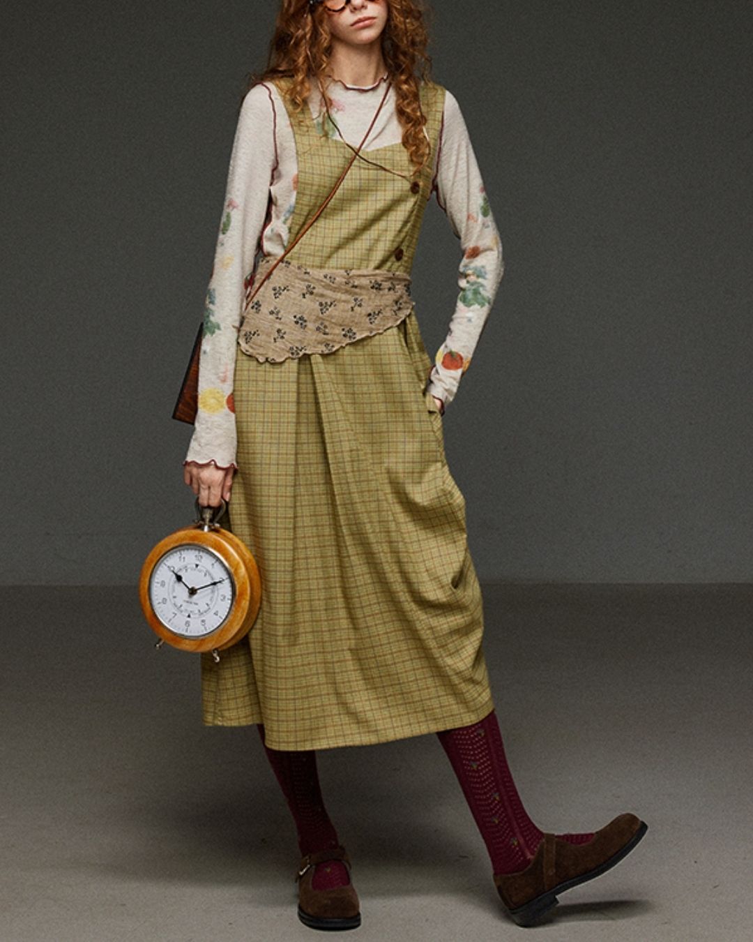 Mellow Frill Stitch Print T-shirt　LT011