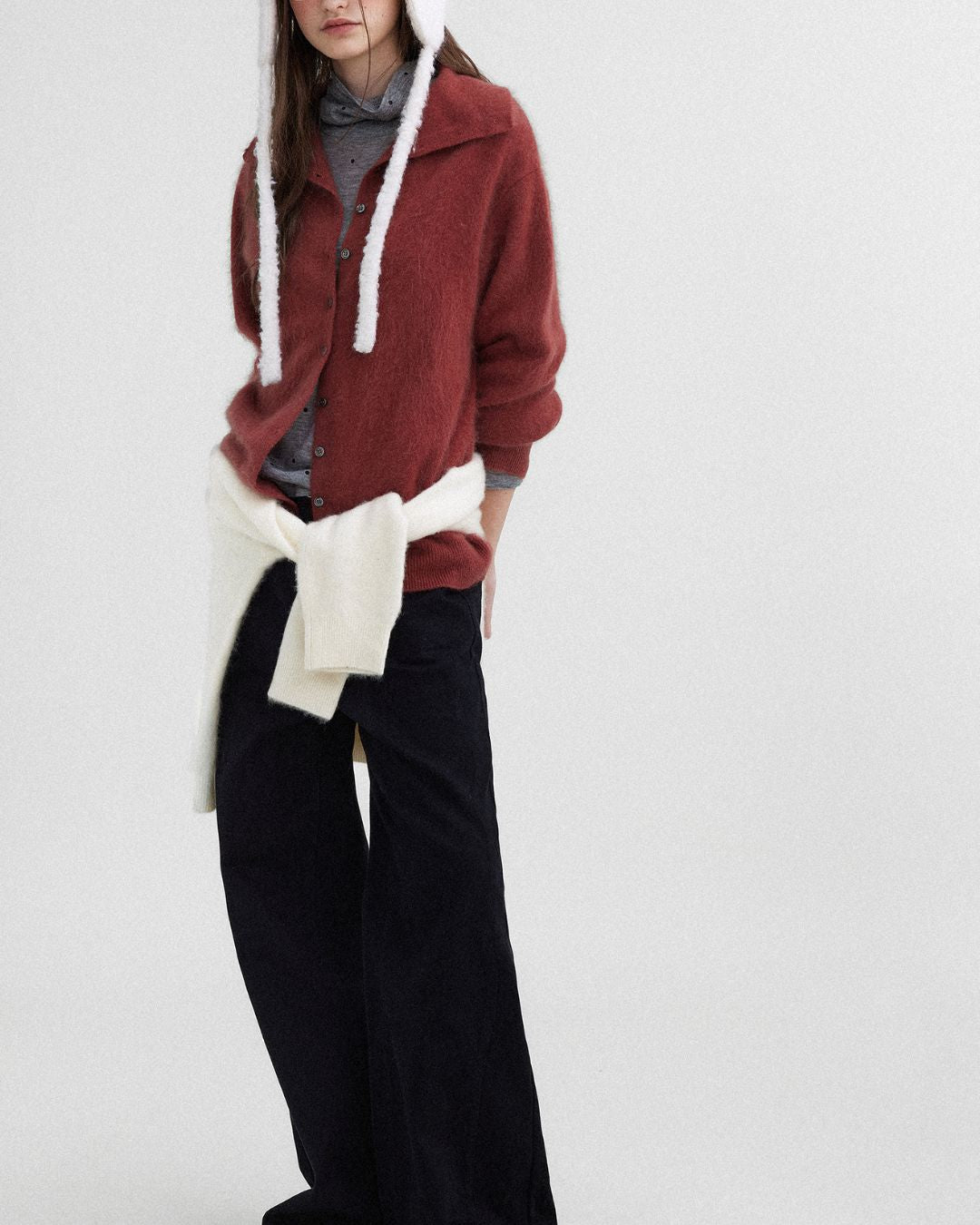 Wool Cashmere Knit Cardigan　KN038