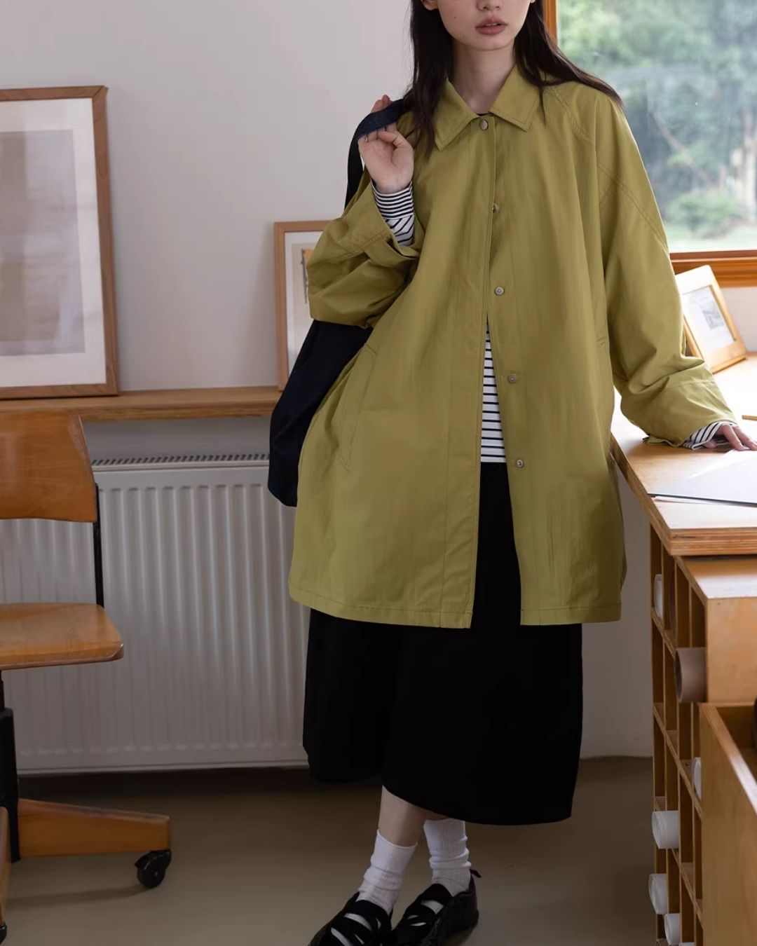 Water-repellent Single-breasted Coat　CT033