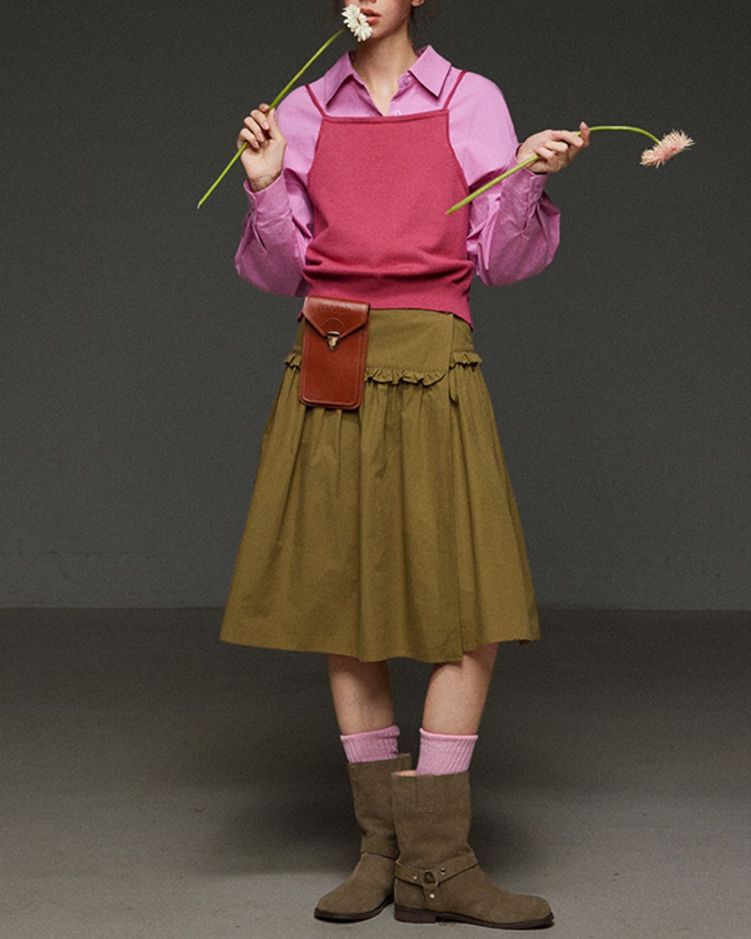 Back-open Camisole Knit Vest　KN033