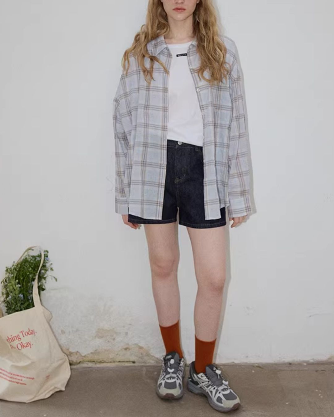 One-point Label Basic T-shirt　ST007