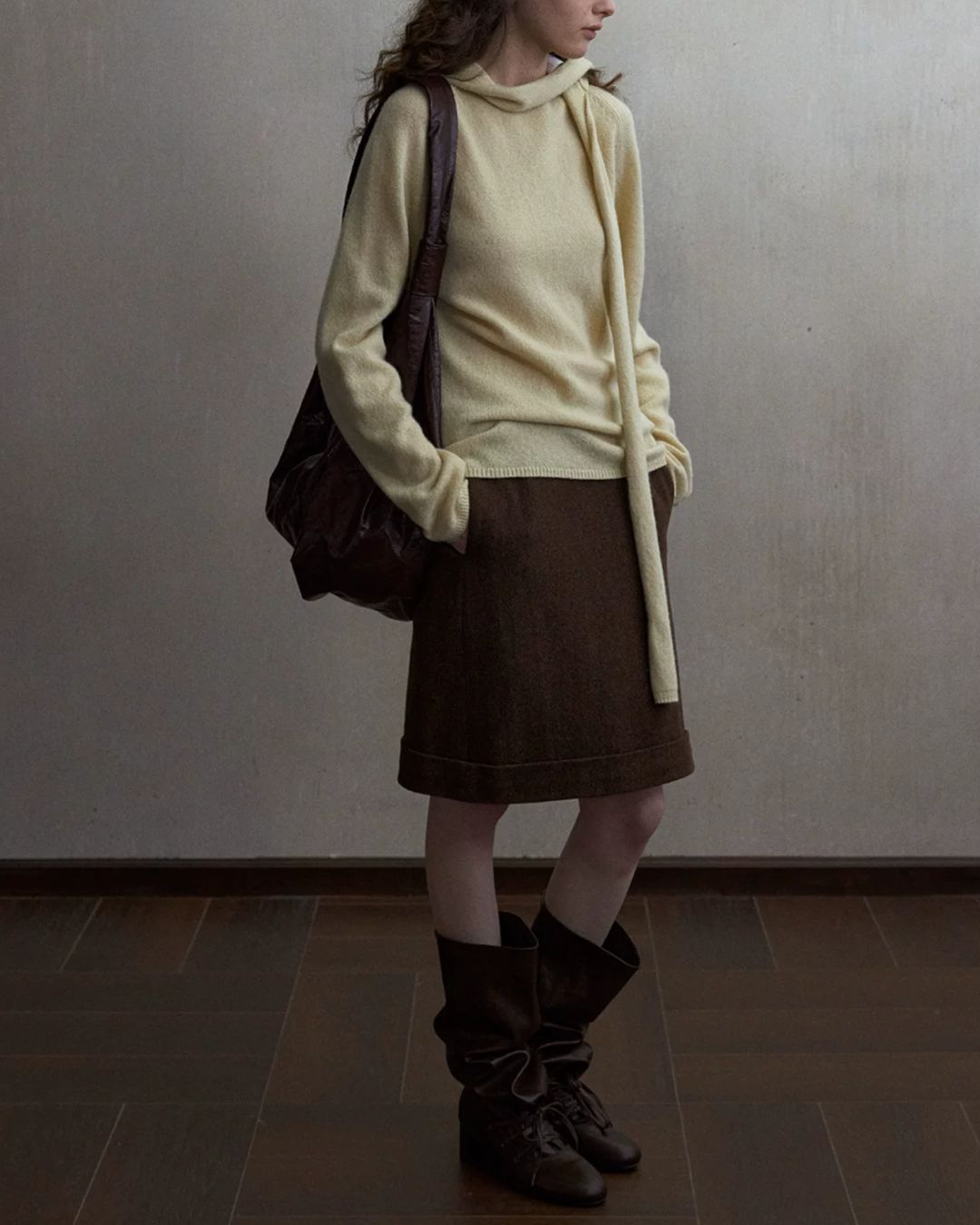 Basic Yak Wool Color Knit Pullover　KN109