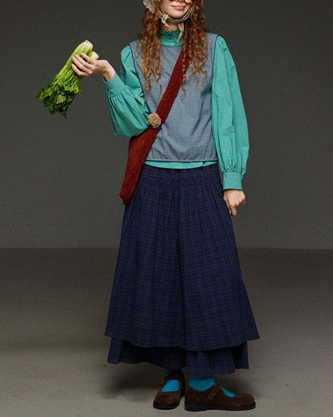 Side Button Check Vest　VT004