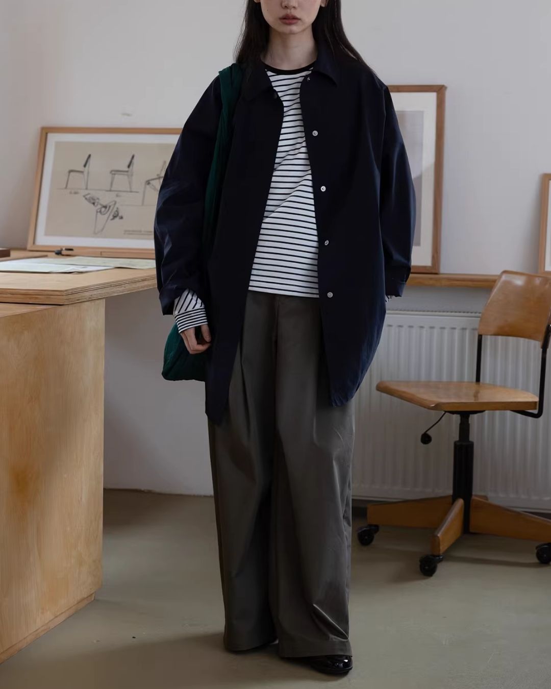 Water-repellent Single-breasted Coat　CT033
