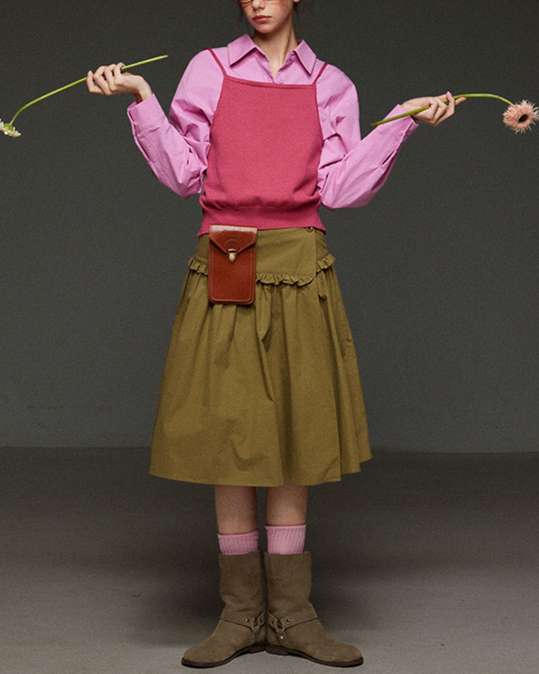 Back-open Camisole Knit Vest　KN033