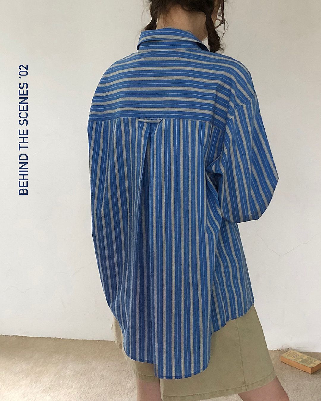 Double Zipper Striped Shirt　LS014