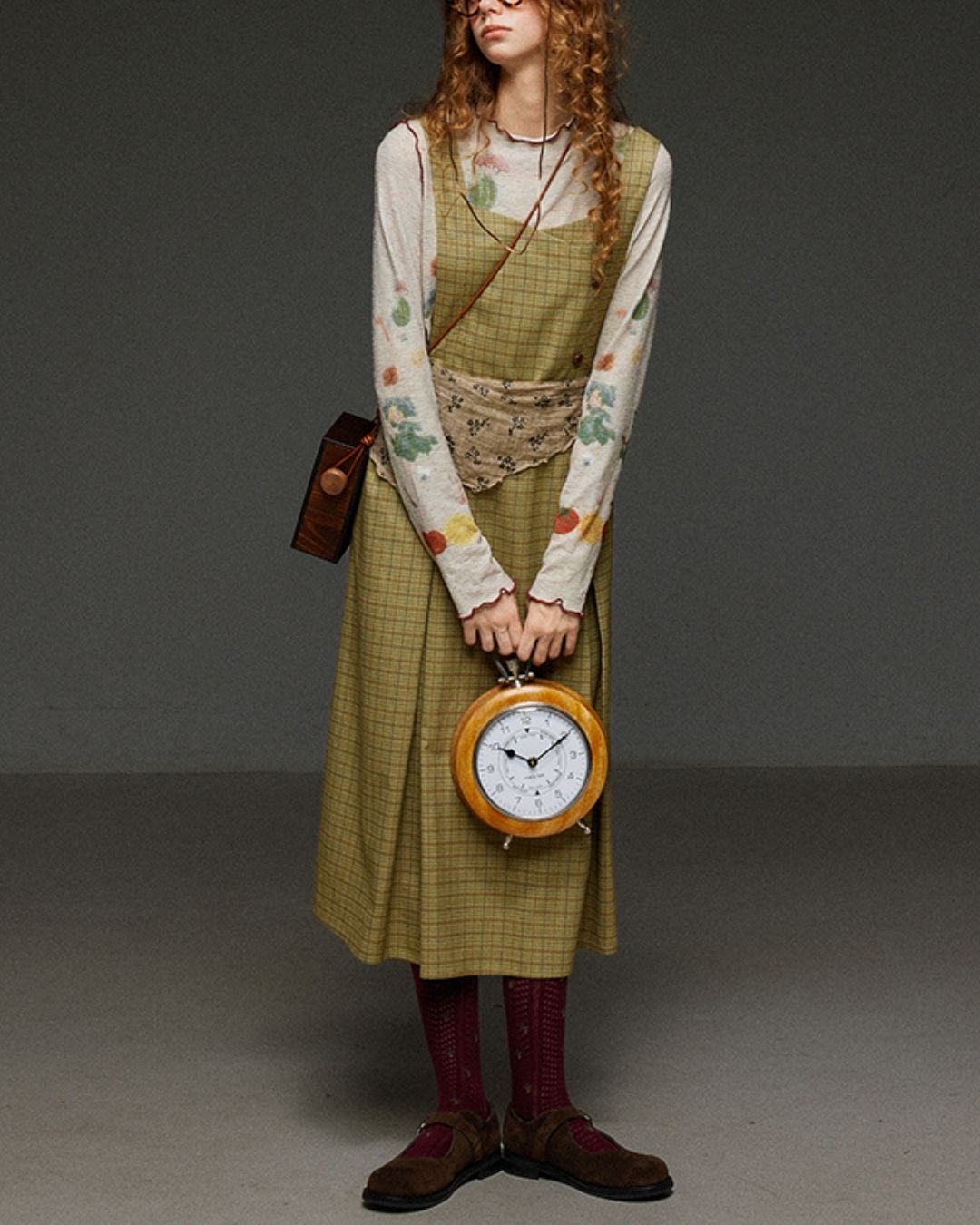 Mellow Frill Stitch Print T-shirt　LT011