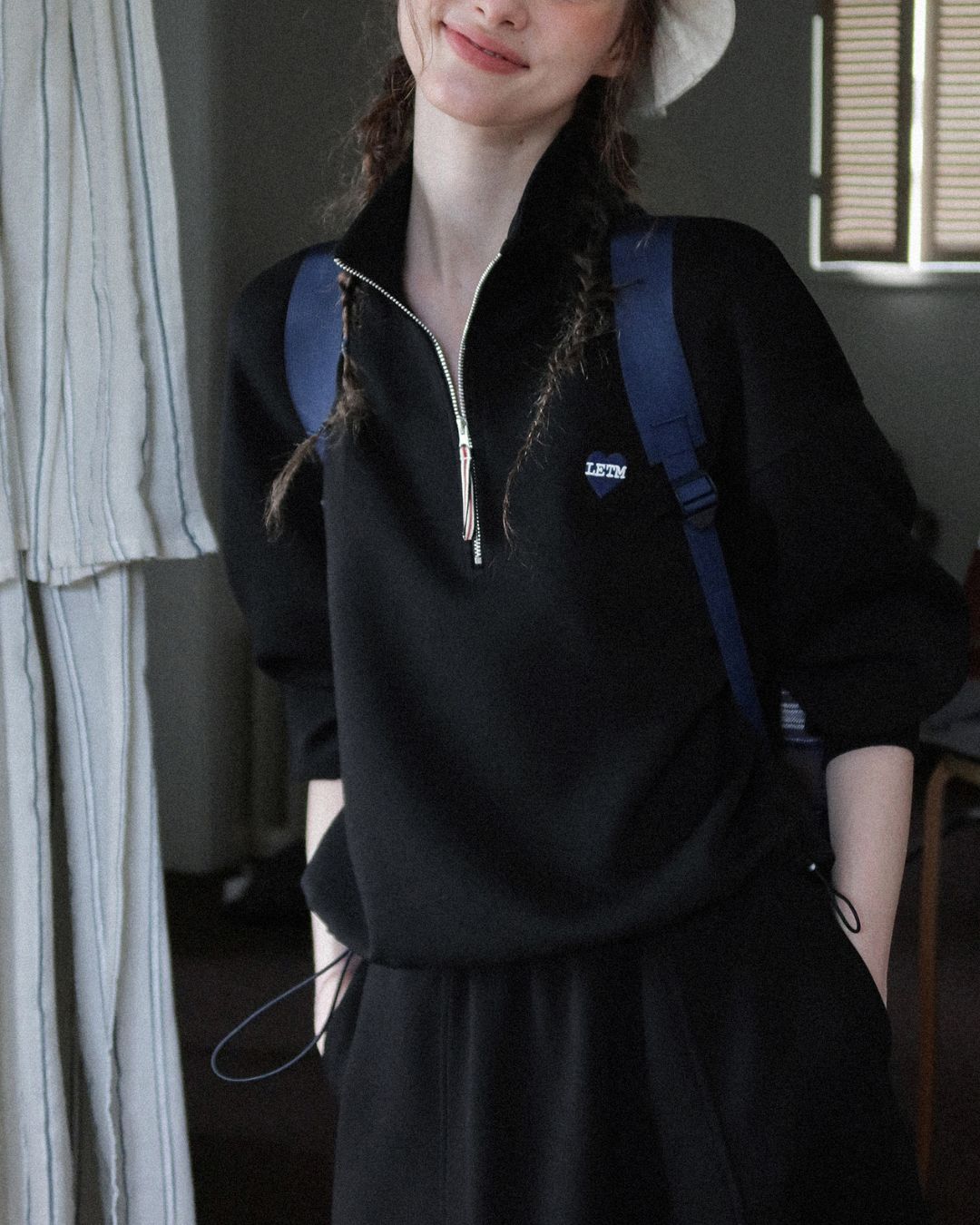 Heart Half-zip Sweat & Skirt　SW004