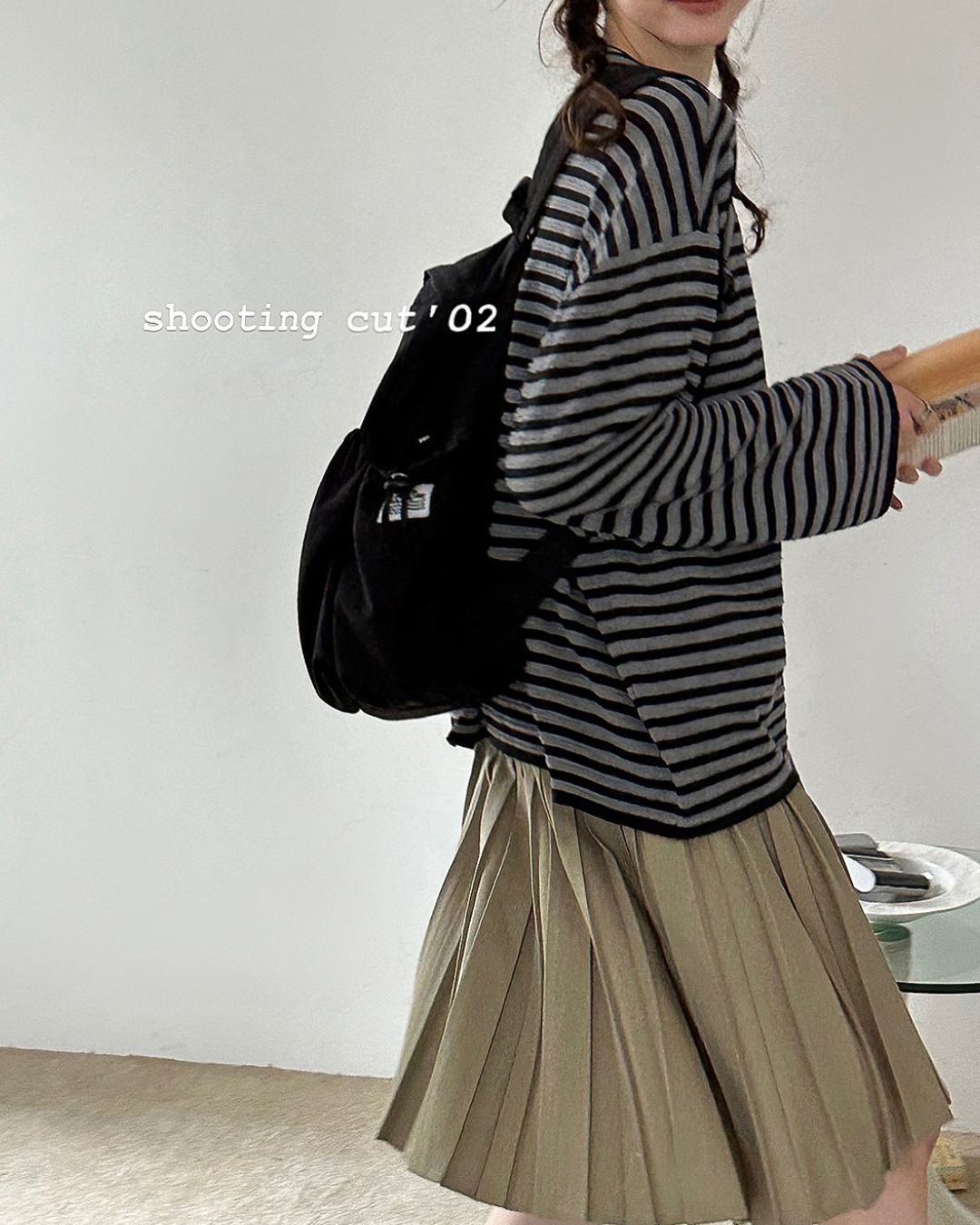 Striped Knit T-shirt　KN018