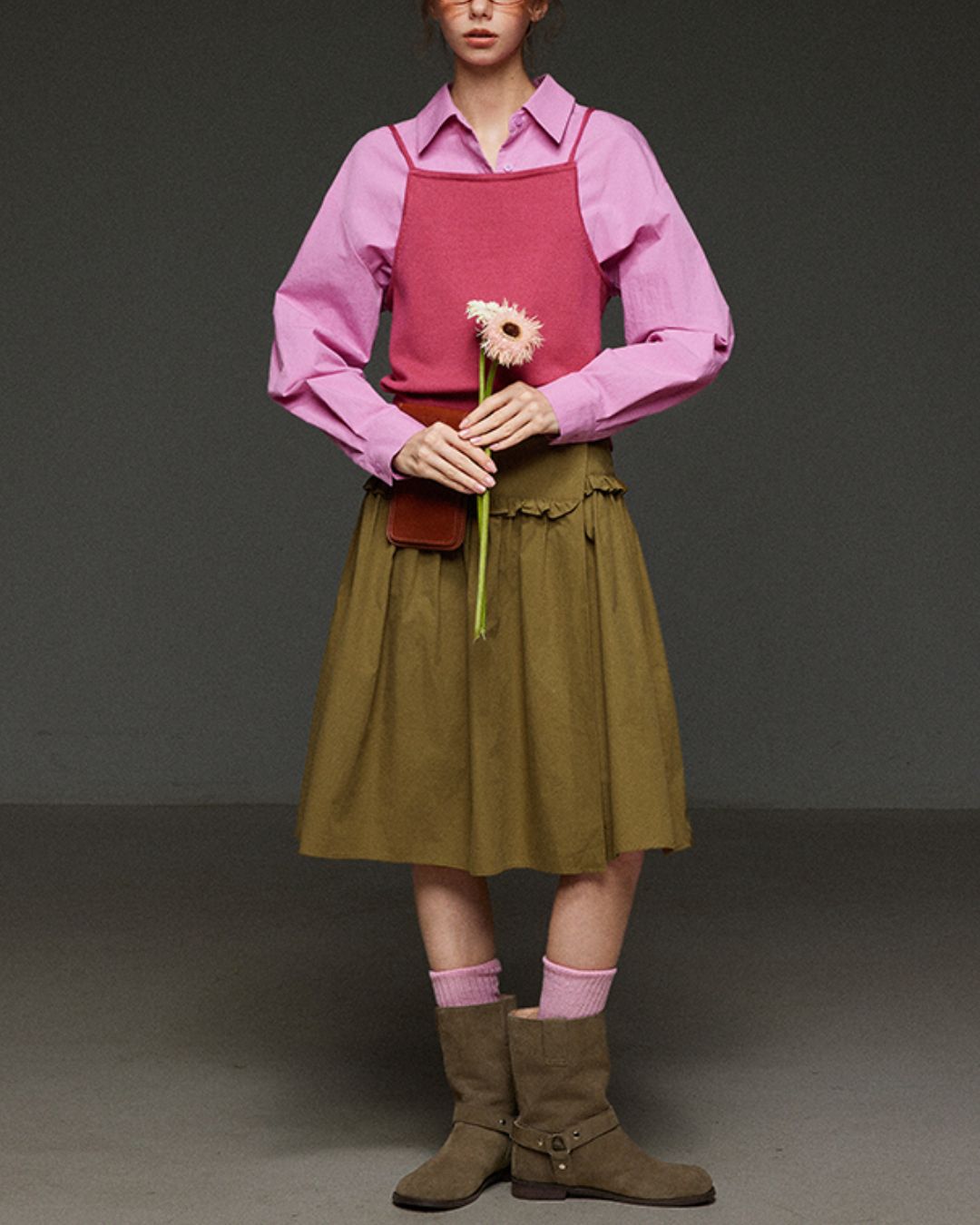 Back-open Camisole Knit Vest　KN033