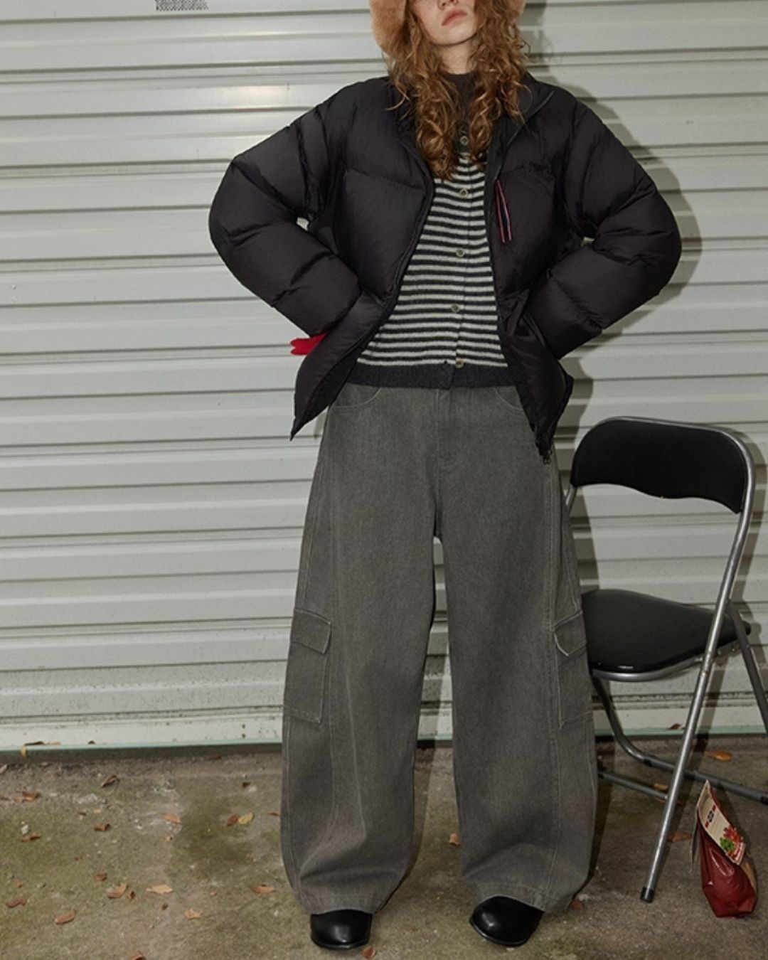 Work Denim Wide Pants　DP008