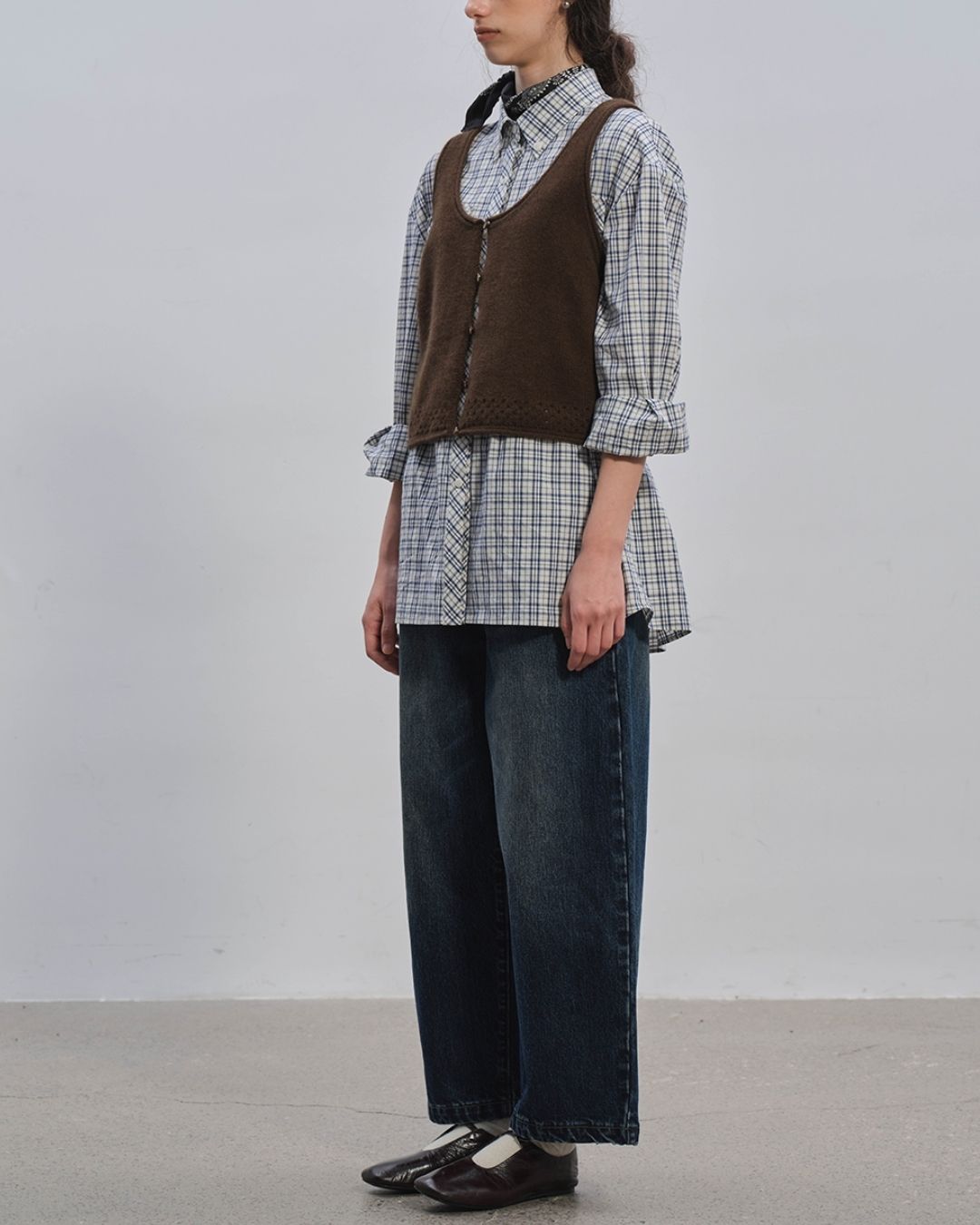 Retro Check Loose Shirt　LS024