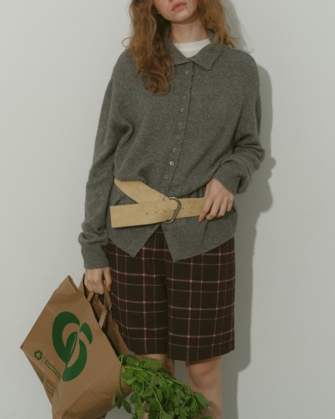 High-neck Knit Cardigan　KN074