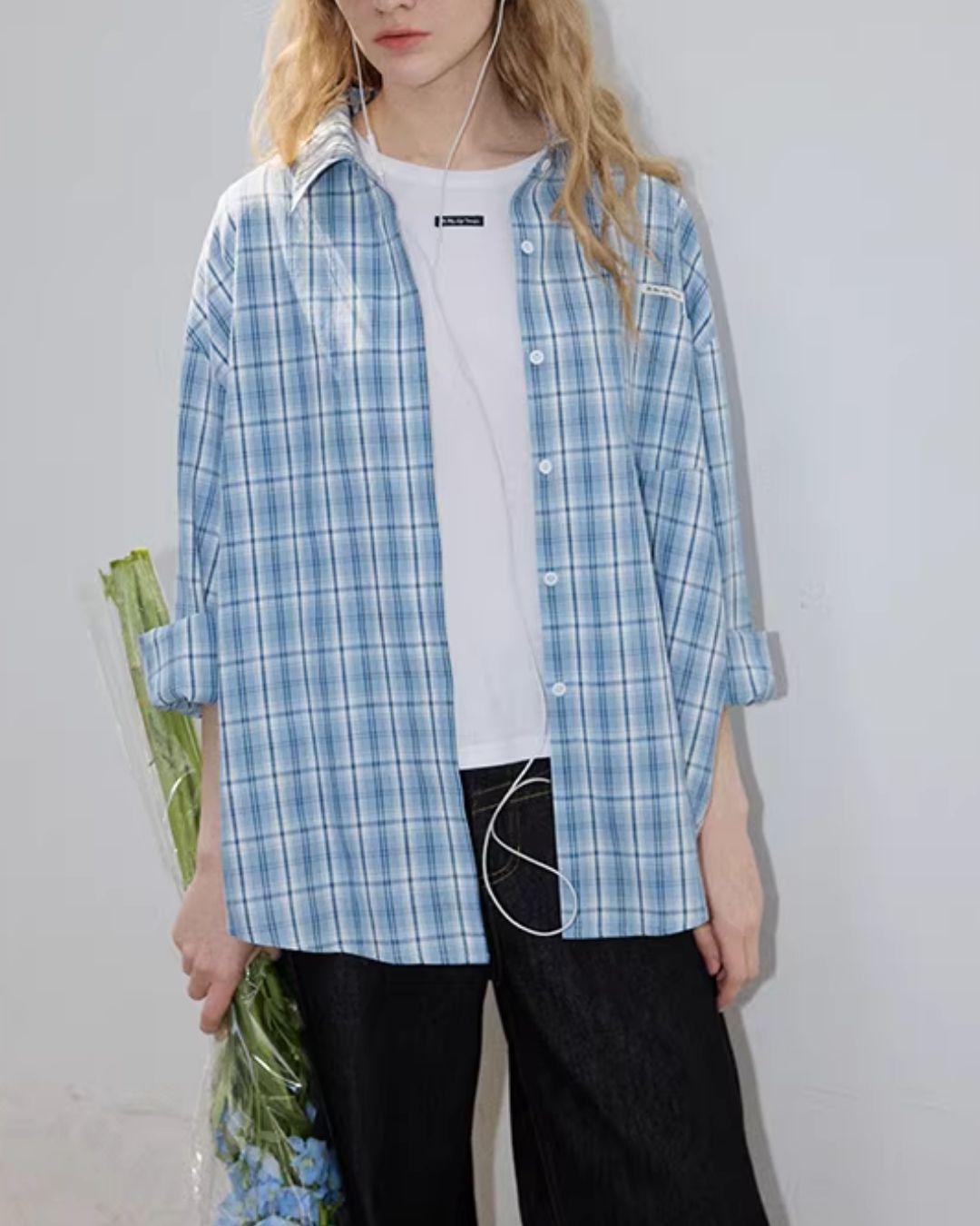 One-point Label Basic T-shirt　ST007