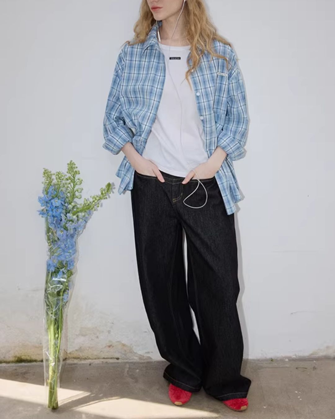 One-point Label Basic T-shirt　ST007