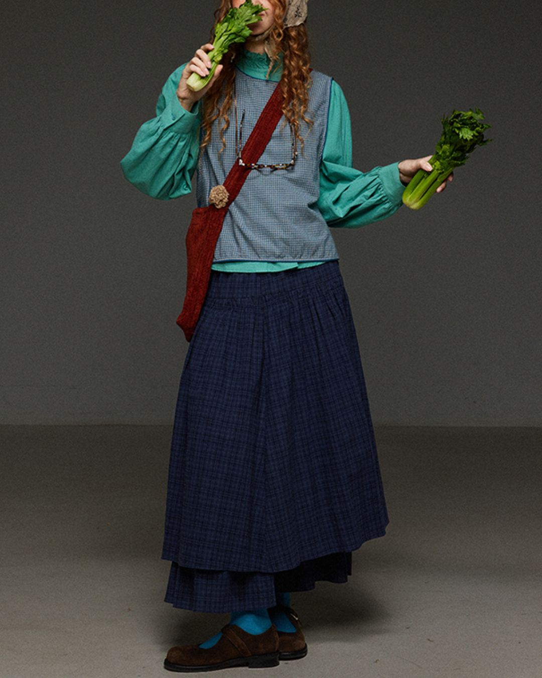 Side Button Check Vest　VT004