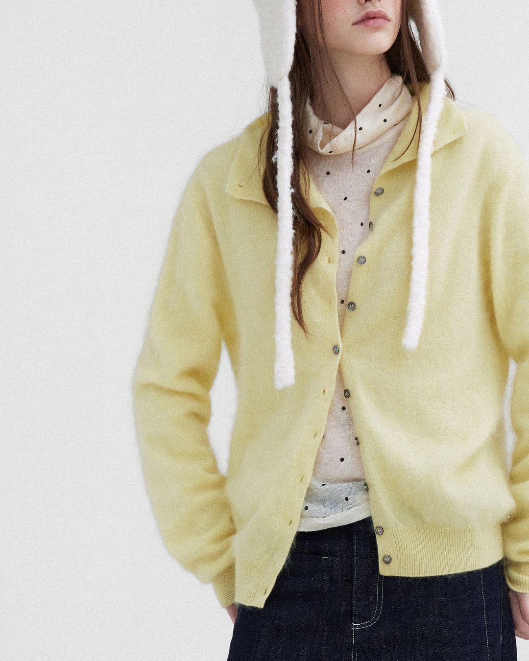 Wool Cashmere Knit Cardigan　KN038