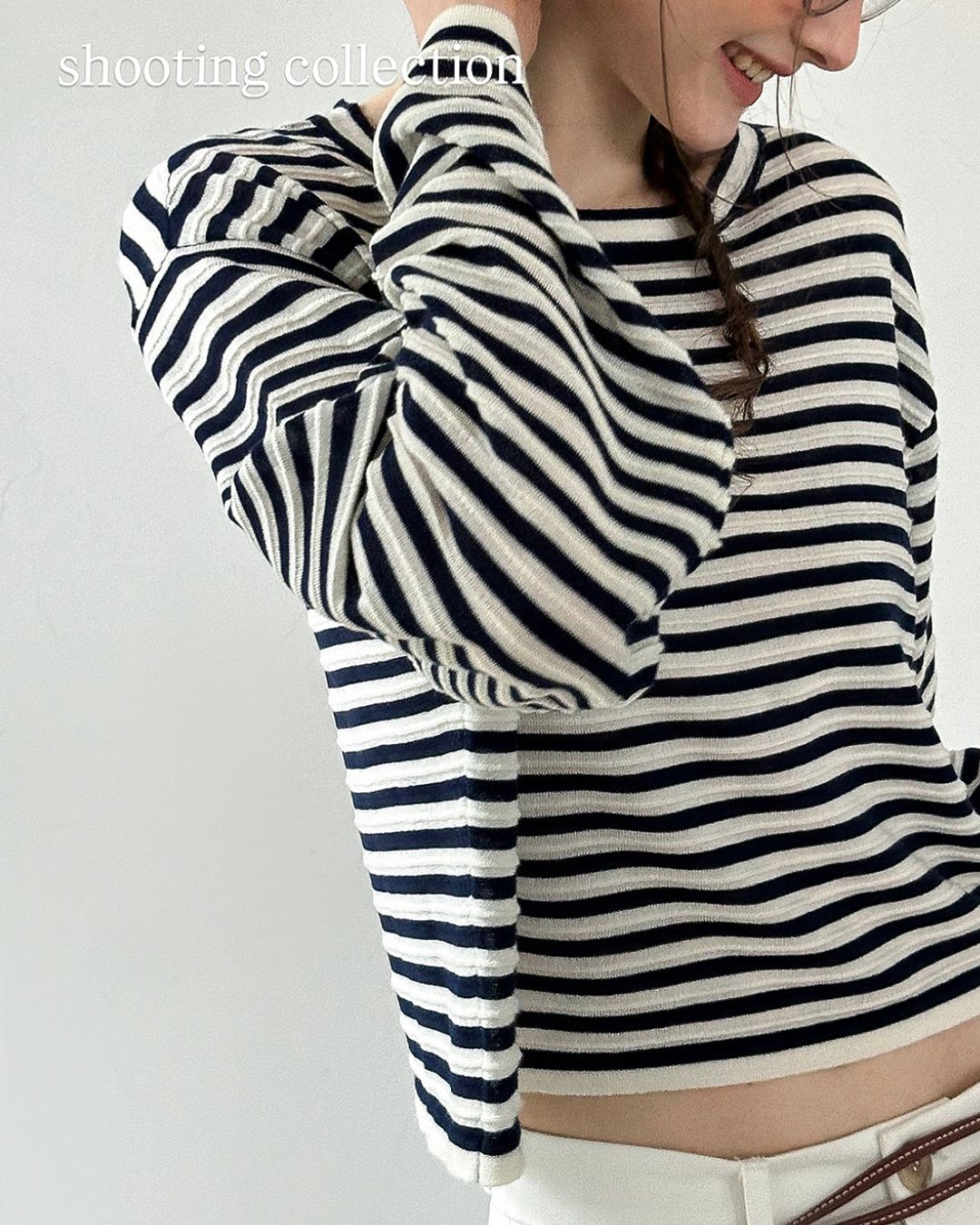 Striped Knit T-shirt　KN018