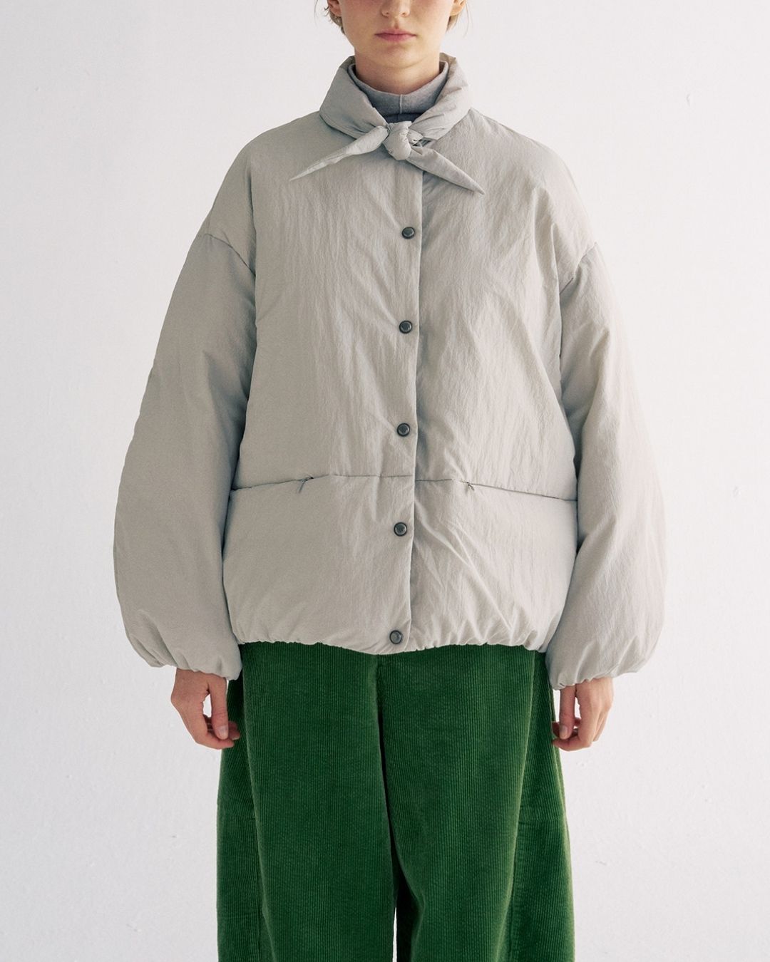 Detachable Scarf Puffer Down Jacket　JK080