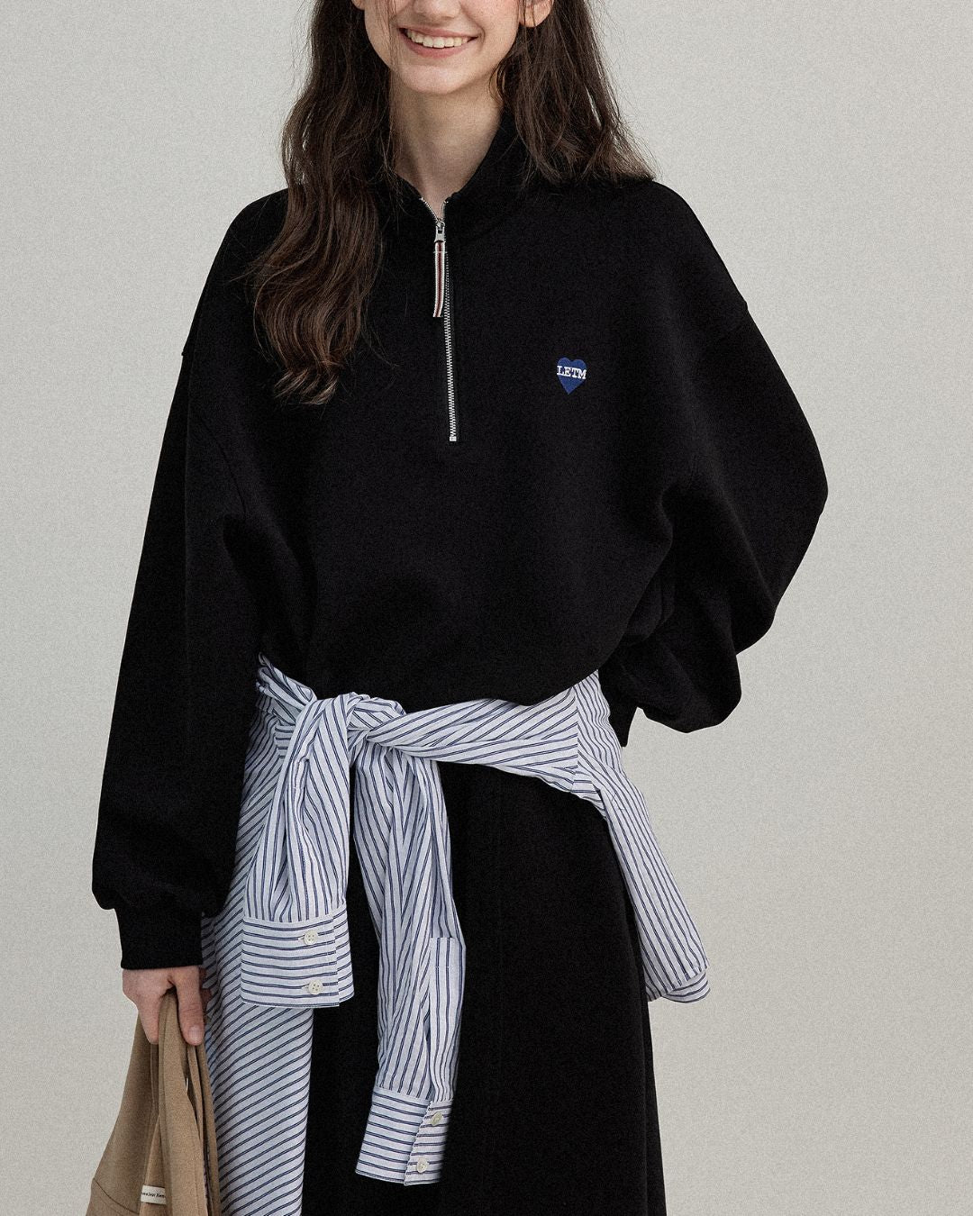 Heart Half-zip Sweat & Skirt　SW004