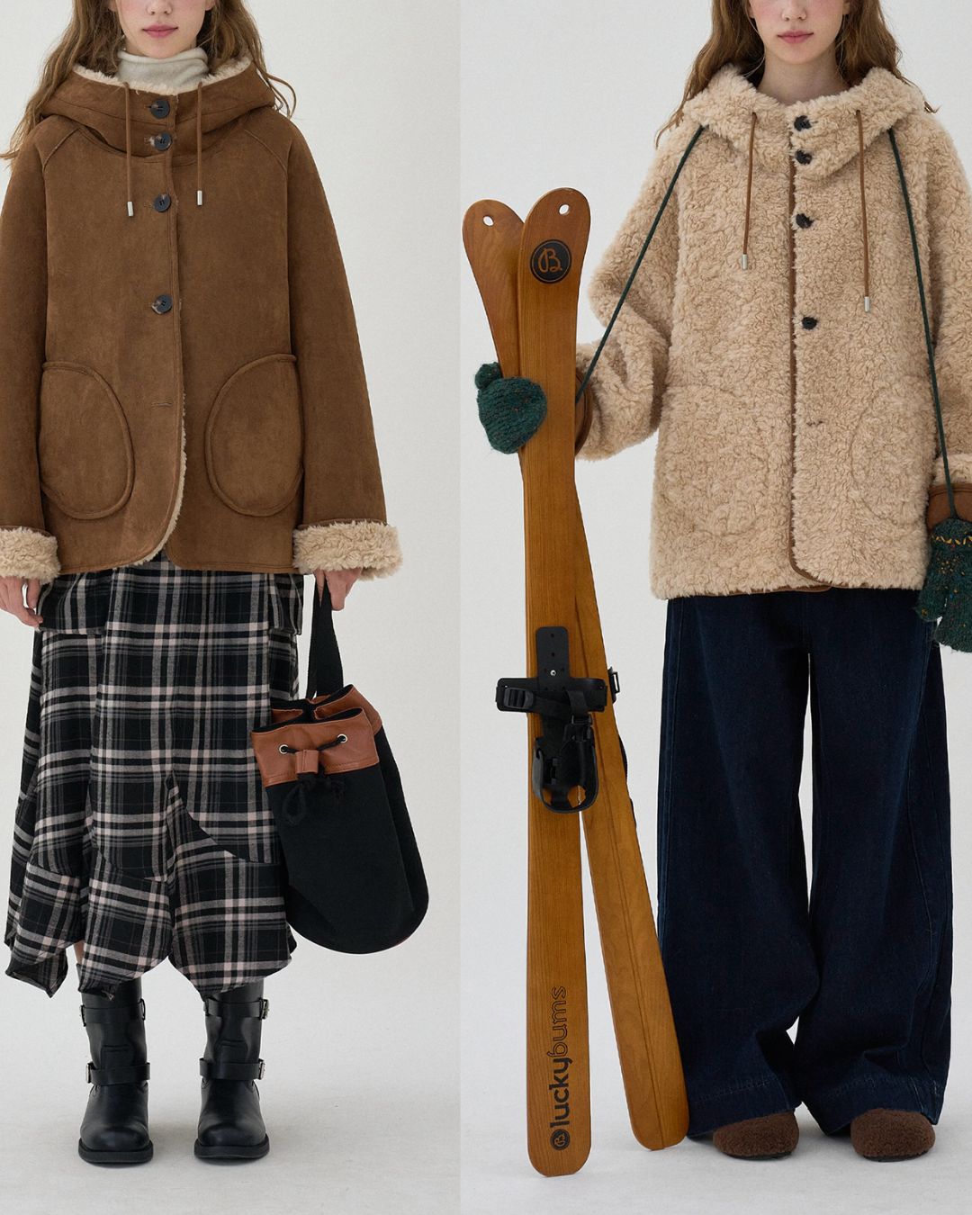 Fluffy Reversible Hooded Jacket　JK067