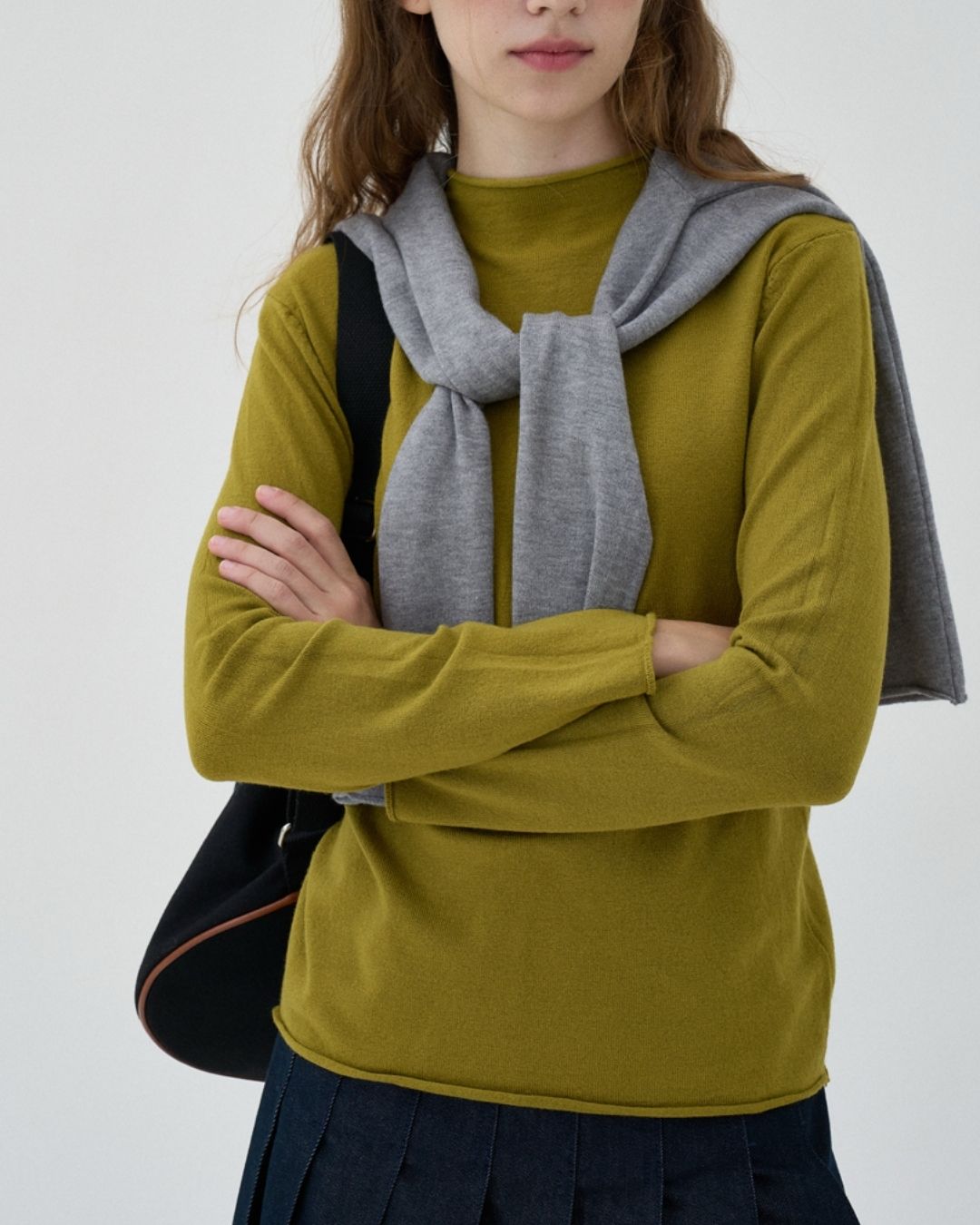 Mock Neck Seamless Knit　KN077