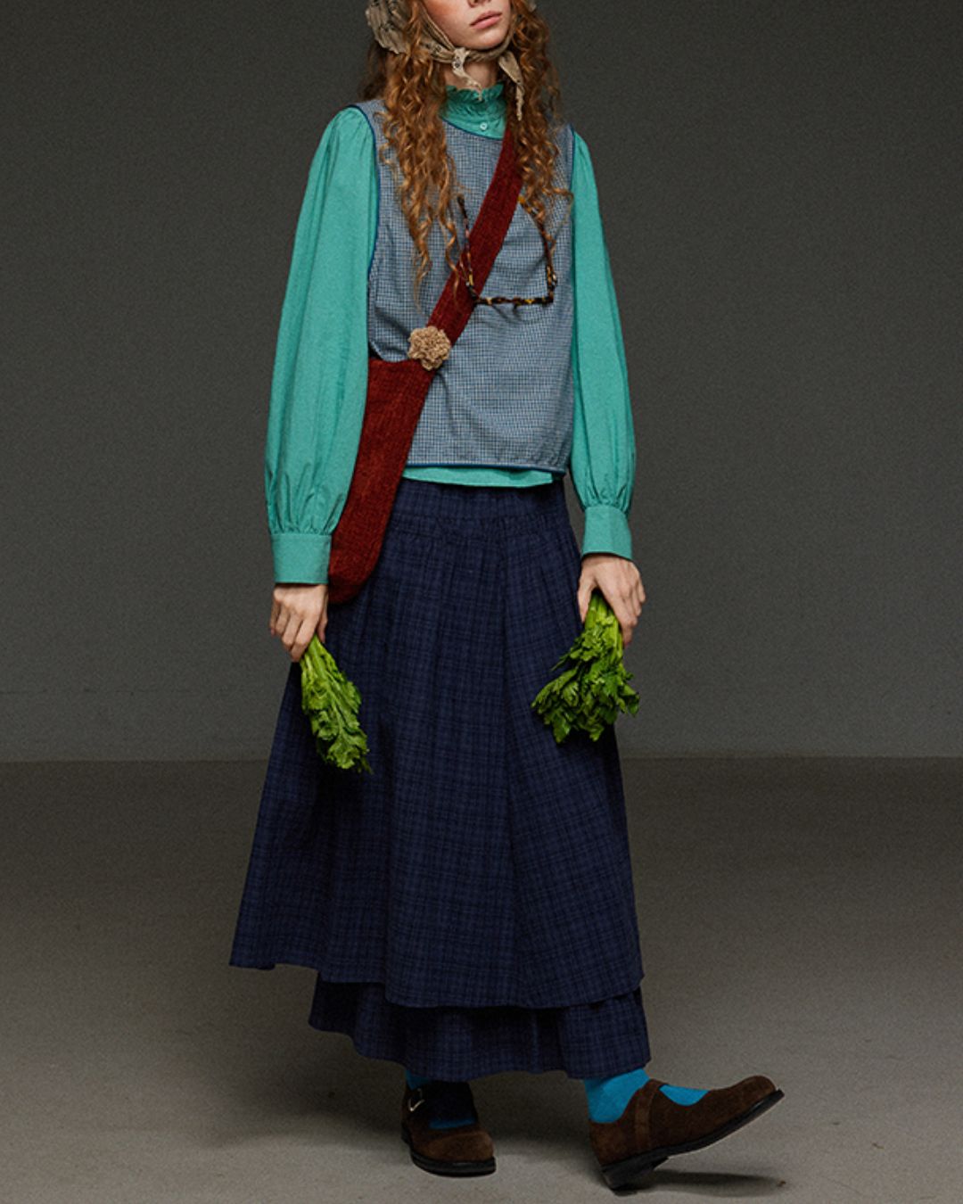 Side Button Check Vest　VT004