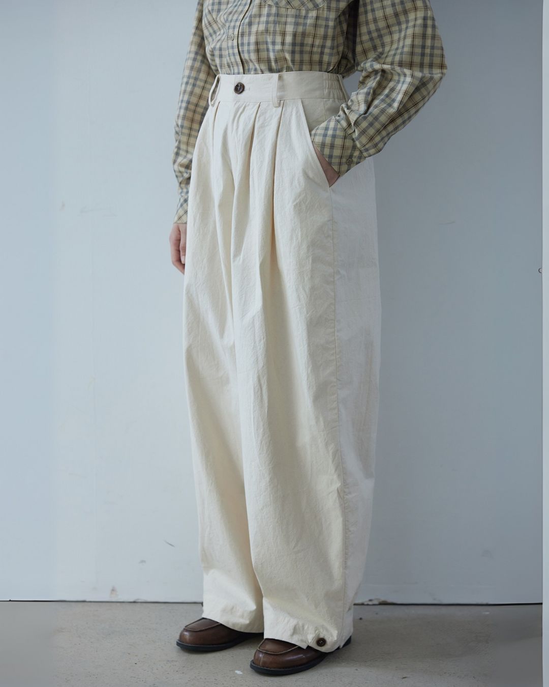 Casual Wide Tuck Pants　PT013